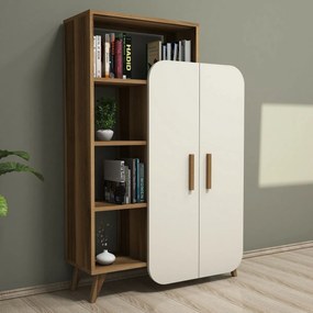 Bibliotecă Form Cream and Walnut