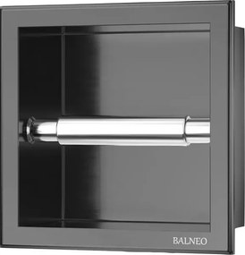 Suport hartie igienica incastrat Balneo Wall Box Paper 1 Gun Metal mat