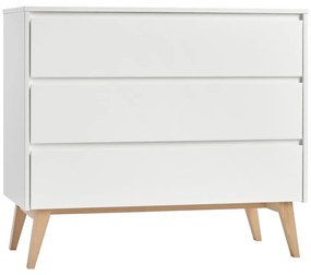 Comodă pentru copii Pinio Swing, 100 x 92 cm, alb