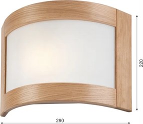 Aplică ELODIE 1xE27/60W/230V stejar