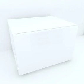 Armonia Comoda alba cu o usa cu sistem &quot;PUSH TO OPEN&quot; front MDF Alb Lucios