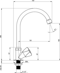Baterie pentru bucătărie, pentru apă rece sau mixtă Finisaj: Crom BEZ_062L