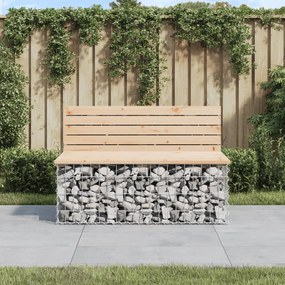 834374 vidaXL Bancă de grădină, design gabion, 103x70x65cm, lemn masiv de pin