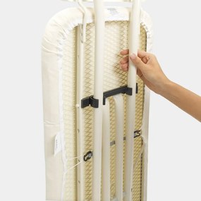 Masa de calcat Brabantia B 90300125, 124x38 cm, 7 pozitii reglabile, Suport fier de calcat, Alb