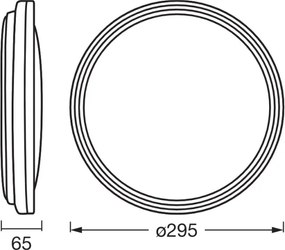 Osram - Plafonieră LED ORBIS HELMAN, 16 W, 230 V, Ø 29,5 cm, argintiu