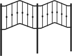 vidaXL Tăblie de pat de schimb metalică, negru, 150 cm