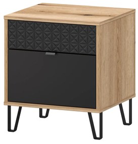Noptieră Botones (stejar evoke + negru) . 1116774