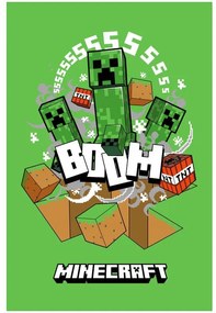 Minecraft Pătură Boom Creeper super pufoasă de polar 100*150cm