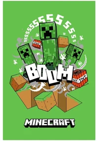 Minecraft Pătură Boom Creeper super pufoasă de polar 100*150cm