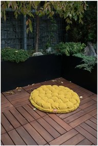Pernă relaxare cu bile de masaj Linda Vrňáková Bloom, ø 75 cm, galben