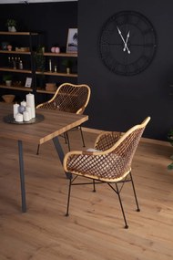 Set masa extensibila Berlin L160-220 cm + 4 scaune K336 ratan natural