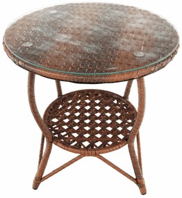 Set de grădină rattan 1+2, JARUB, maro