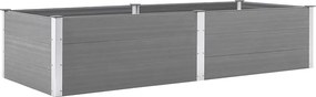 vidaXL Strat înălțat de grădină, gri, 250 x 100 x 54 cm, WPC