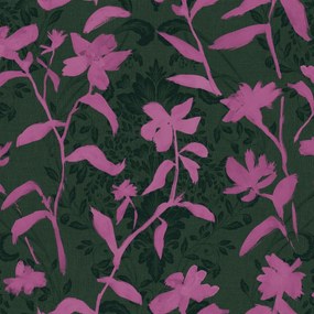 Tapet lavabil Blooming Damask, Fuchsia, TresTintas 5mp / rola
