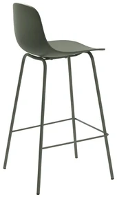 Scaun de bar kaki din plastic (înălțime șezut 67,5 cm) Whitby – Unique Furniture