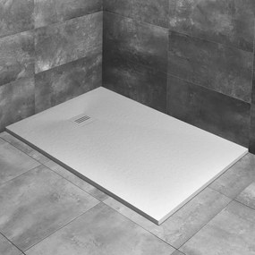 Cadita dus compozit dreptunghiulara Radaway Kyntos F 210x70 cm alb