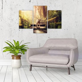 Tablou cu tigrul în djunglă (90x60 cm)