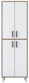 Dulap Bucatarie Cheriff cu 4 usi, Alb, 63 x 191 x 36 cm