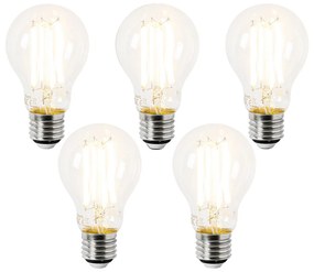 Set de 5 becuri LED E27 A60 clare 3.8W 806 lm 2700K