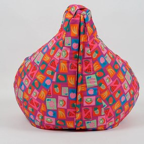 Fotoliu puf copii, Nirvana Light Pufrelax, Material Impermeabil, J'aime Les Fruits