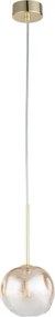 Brilagi - Lustră suspendată pe cablu VULCANO 1xG9/8W/230V Ø 15 cm auriu/bej fumuriu