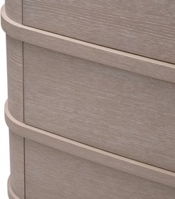 Dulapior inalt cu 4 sertare design LUX Cabana, stejar albit