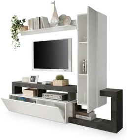 Set mobilier pentru living LENOR alb/antracit