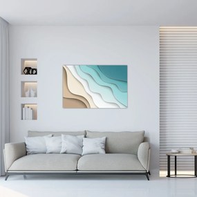 Tablou abstract cu plaja mării (90x60 cm)