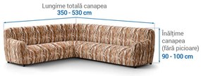 Huse bielastice OCEANO NOU cărămizii colțar (l. 350 - 530 cm)