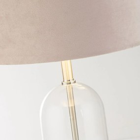 Veioza/Lampa de masa design decorativ Oxford nickel/roz