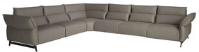 Coltar LUX design italian modular cu functia relax Cowhide gri inchis