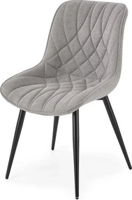 Scaun K567, gri - Havana 15, stofa catifelata/otel, 47x63x85 cm