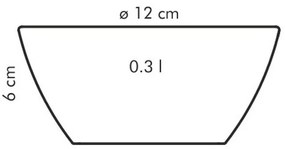 Tescoma Bol din porțelan Crema 12 cm, 300 ml