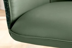 Set 2 scaune Pivotante, Piele Naturala LE GRAND verde