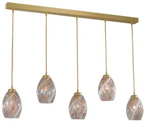 Lustra moderna cu 5 pendule design italian 10034 multicolor