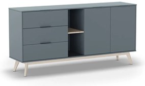 Comodă verde prăfuit 165x80x40 cm Pisco – Marckeric