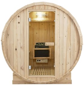 Vonkajšia sudová sauna Spitzbergen L dĺžka 190 cm priemer 190 cm (6 kW)