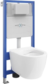 Mexen set WC încastrat cadru Felix Slim cu vas de toaletă Carmen, Albă - 6103388XX00