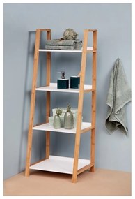 Raft de baie din bambus cu 4 rafturi Wenko Finja