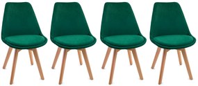 Scaune de sufragerie 4buc stil scandinav Green Glamor