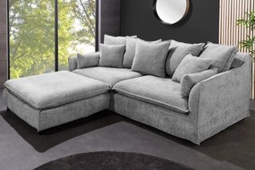 Canapea confortabila design modern, Heaven 200cm, boucle gri