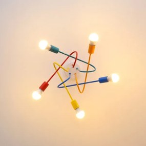 Lustr LED pentru copii OXFORD 5xE27/15W/230V montat pe tavan