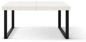 Masa Desire extensibila, picior metalic in U - ALB FRASIN - 160 cm / 90 cm / h 77