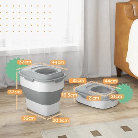 PawHut Recipient pentru Crochete de Câini Capacitate 5-25L cu Închidere Ermetică Gri | Aosom Romania