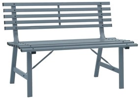 317136 vidaXL Bancă de grădină, gri, 110 cm, oțel