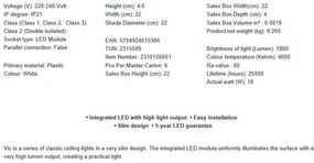 Plafoniera LED stil minimalist Vic 22cm