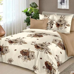 Lenjerie de pat 2 persoane, bumbac finet, 6 piese, 2 fete, SP1019