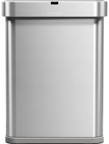 Coș de gunoi fără atingere Simplehuman cu senzorvocal 58 l, oțel inoxidabil mat