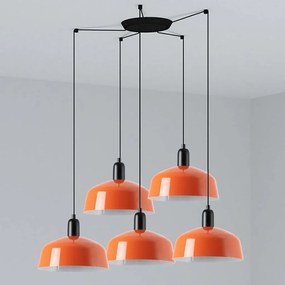 Lustra cu 5 pendule metal TATAWIN M orange