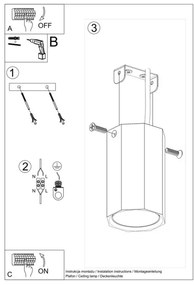Spot ZEKE 1xGU10/40W/230V 10 cm stejar Sollux SL.1033